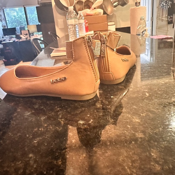 Little Girls Size 12 Tan BeBe Sandals Blinging Glam - Picture 3 of 7